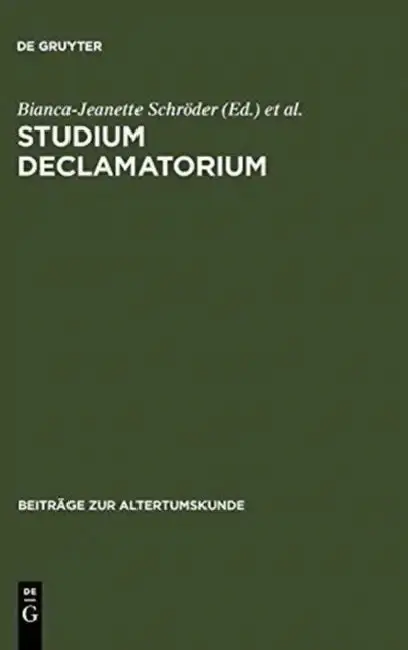 Cover of Studium declamatorium