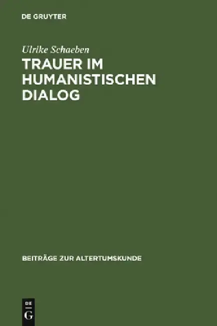 Cover of Trauer im humanistischen Dialog