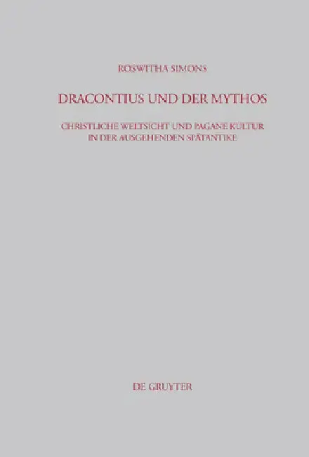Cover of Dracontius Und Der Mythos
