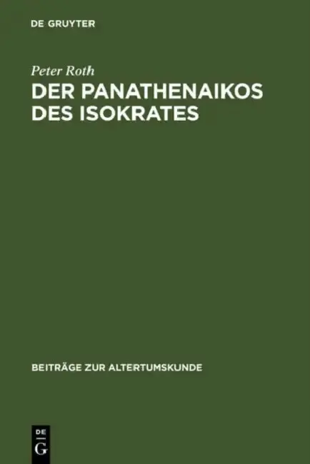 Cover of Der Panathenaikos des Isokrates