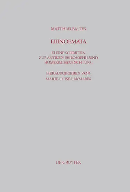 Cover of Epinoemata