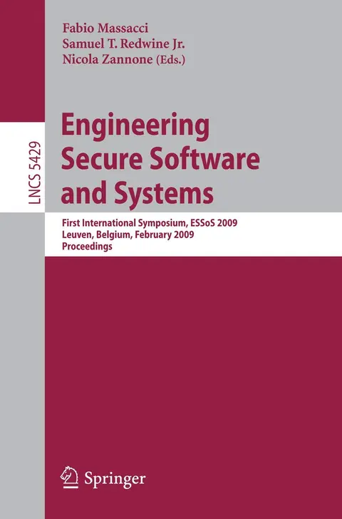 Cover of Engineering Secure Software and Systems