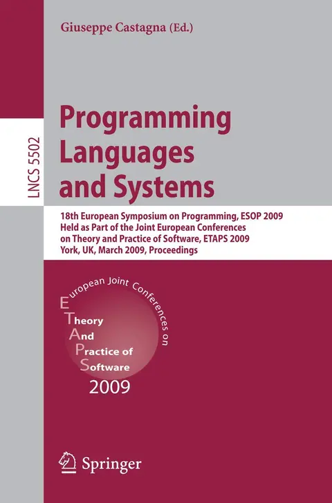 Cover of Programming Languages and Systems
