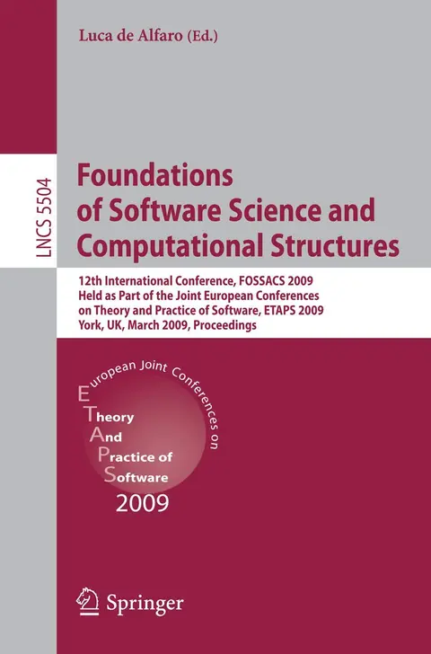 Cover of Foundations of Software Science and Computational Structures