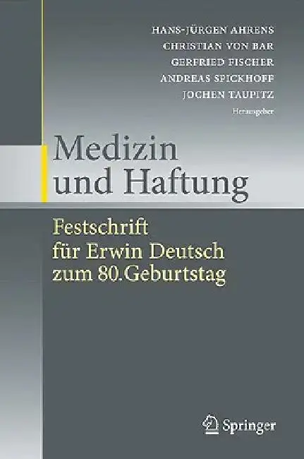 Cover of Medizin Und Haftung