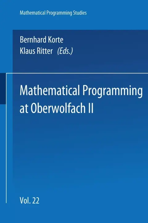 Cover of Mathematical Programming at Oberwolfach II