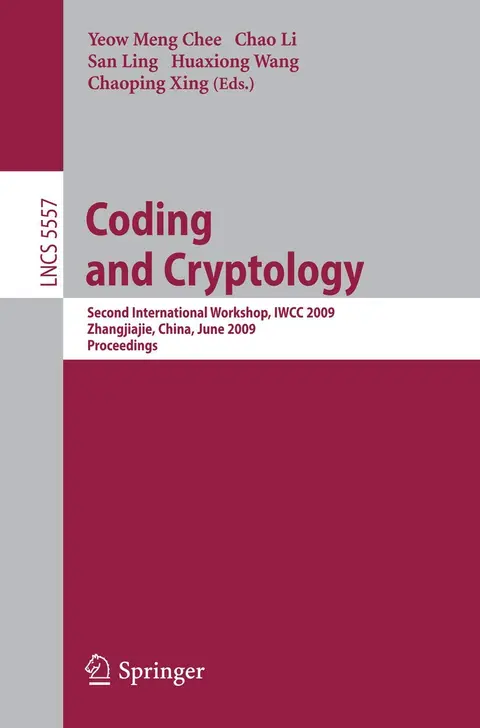 Cover of Coding and Cryptology