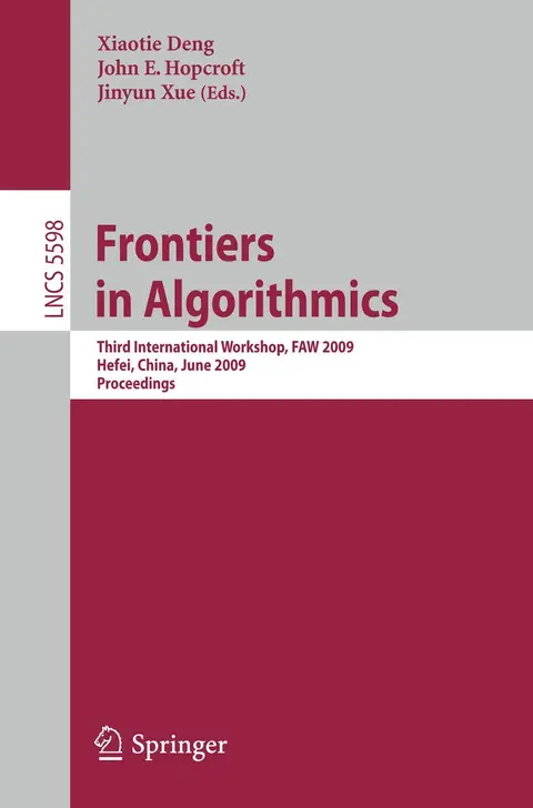 Cover of Frontiers in Algorithmics