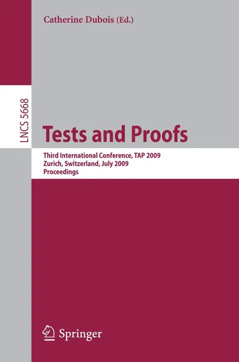 Cover of Tests and Proofs
