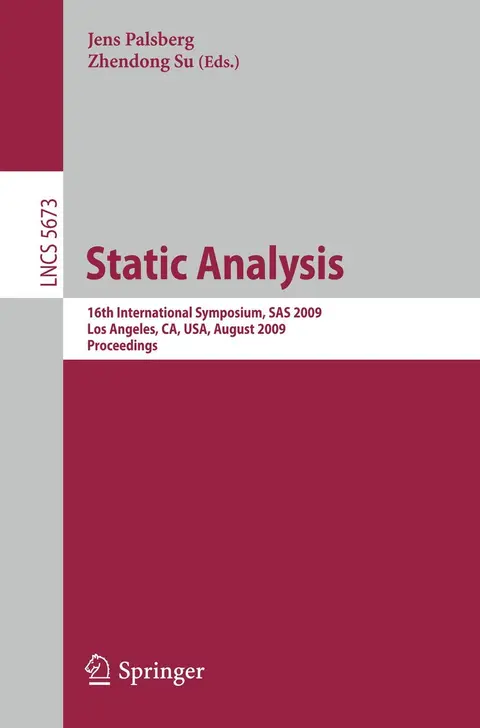 Cover of Static Analysis
