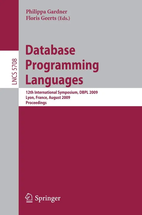 Cover of Database Programming Languages