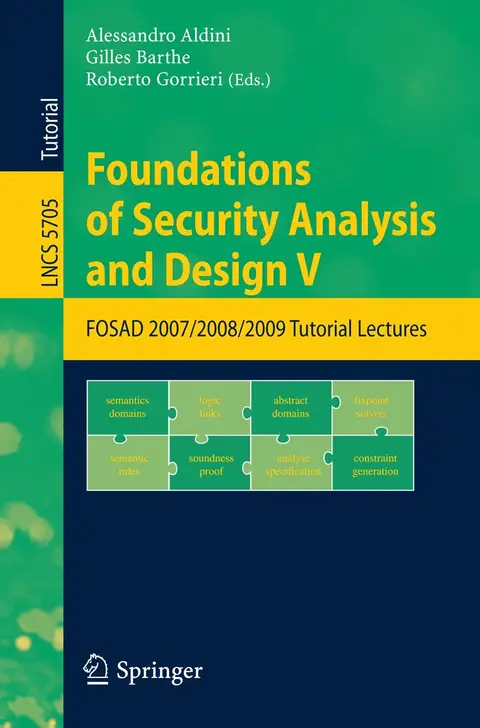 Cover of Foundations of Security Analysis and Design V