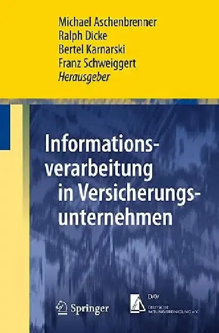 Cover of Informationsverarbeitung in Versicherungsunternehmen