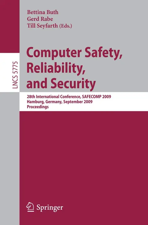 Cover of Computer Safety, Reliability, and Security