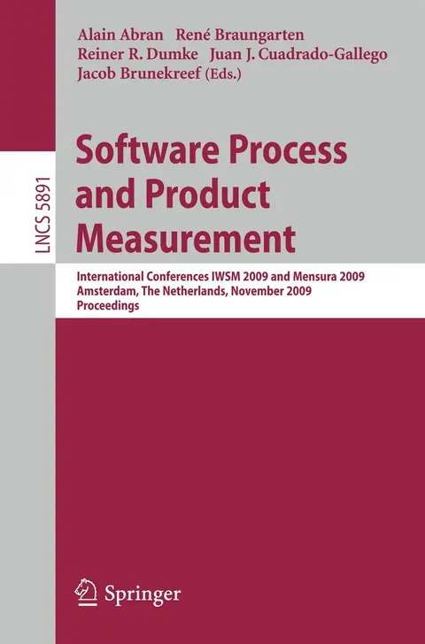 Cover of Software Process and Product Measurement