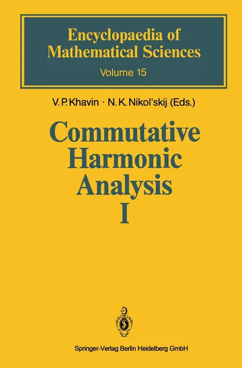 Cover of Commutative Harmonic Analysis I