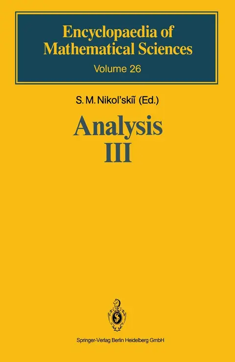 Cover of Analysis III