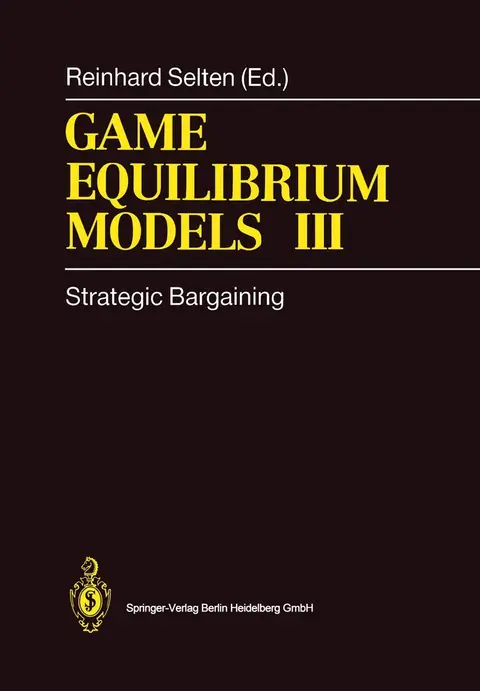 Cover of Game Equilibrium Models III