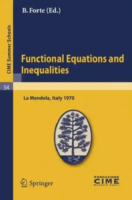 Cover of Functional Equations and Inequalities