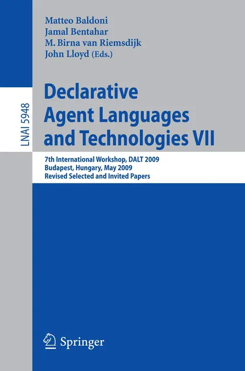 Cover of Declarative Agent Languages and Technologies VII