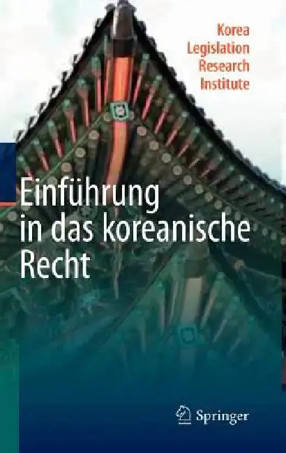 Cover of Einführung in Das Koreanische Recht