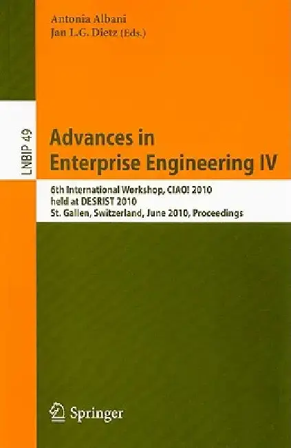 Cover of Advances in Enterprise Engineering IV