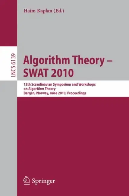 Cover of Algorithm Theory - Swat 2010