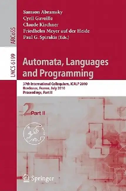 Cover of Automata, Languages and Programming
