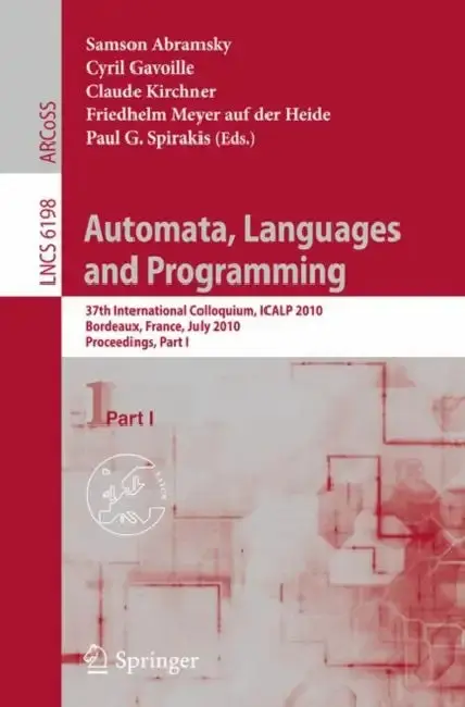 Cover of Automata, Languages and Programming