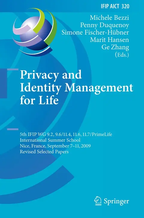 Cover of Privacy and Identity Management for Life