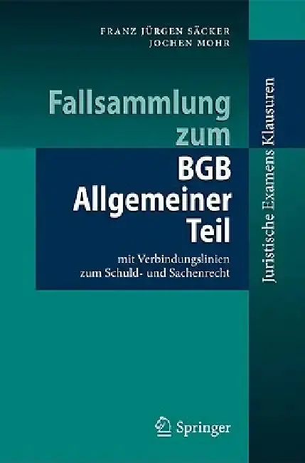 Cover of Fallsammlung Zum BGB Allgemeiner Teil