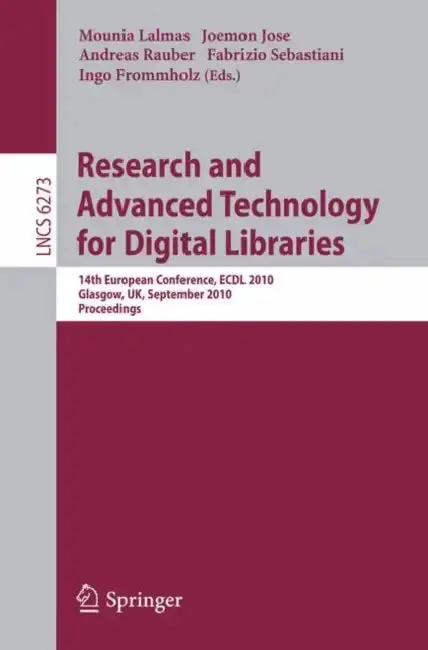 Cover of Research and Advanced Technology for Digital Libraries