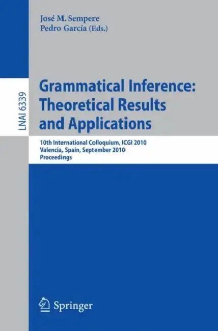 Cover of Grammatical Inference