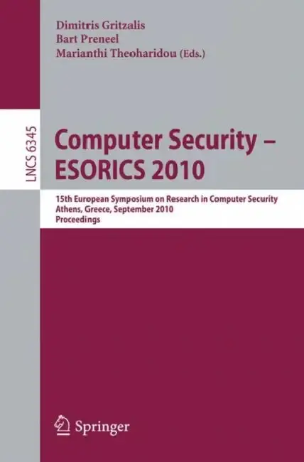 Cover of Computer Security - ESORICS 2010