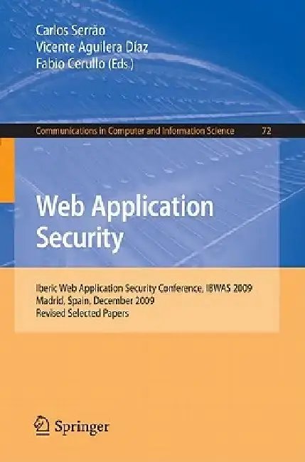 Cover of Web Application Security