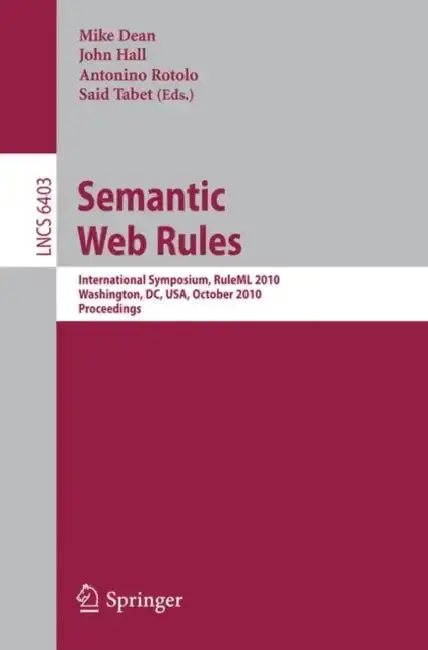 Cover of Semantic Web Rules