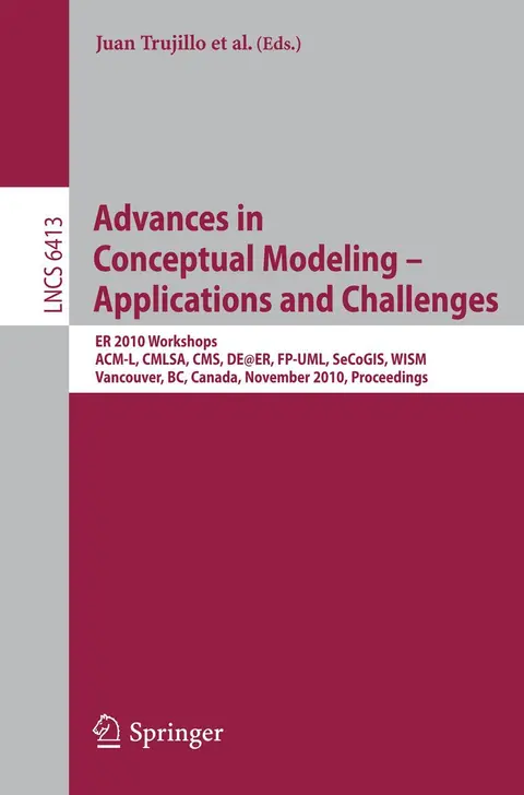 Cover of Advances in Conceptual Modeling - Applications and Challenges