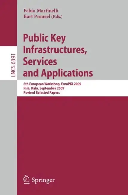 Cover of Public Key Infrastructures, Services and Applications