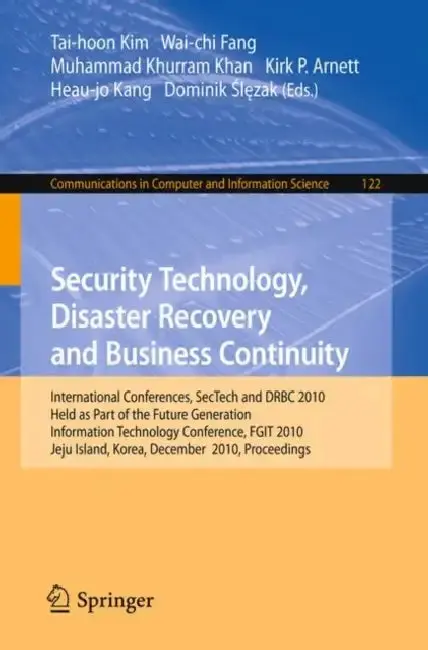Cover of Security Technology, Disaster Recovery and Business Continuity