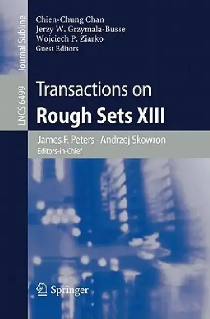 Cover of Transactions on Rough Sets XIII