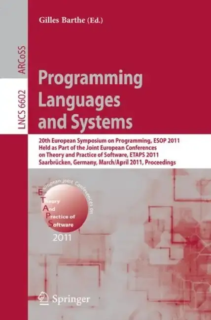 Cover of Programming Languages and Systems