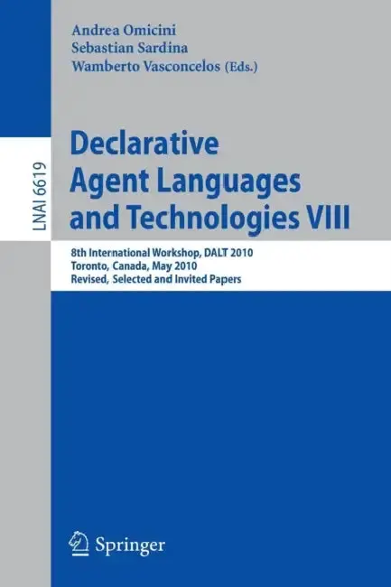 Cover of Declarative Agent Languages and Technologies VIII