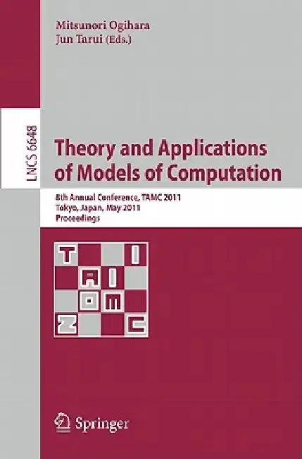 Cover of Theory and Applications of Models of Computation