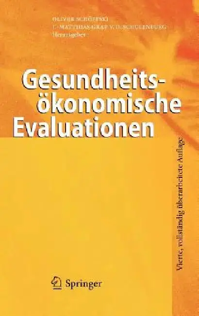 Cover of Gesundheitsökonomische Evaluationen