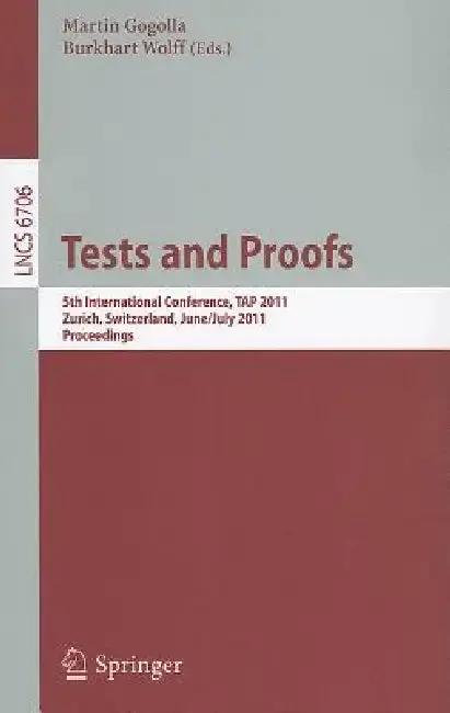 Cover of Tests and Proofs