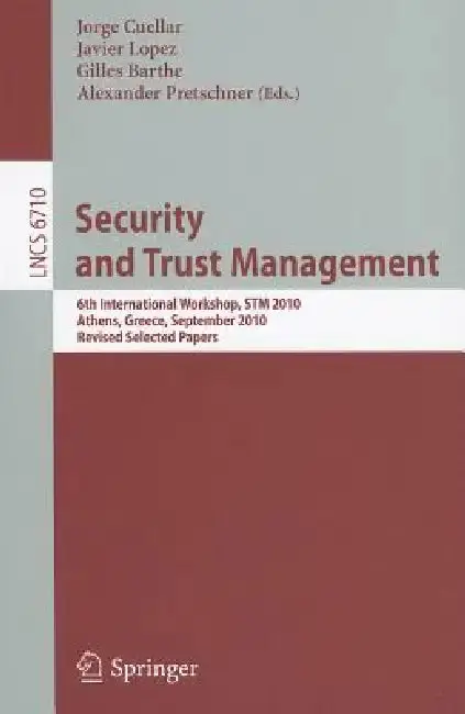 Cover of Security and Trust Management