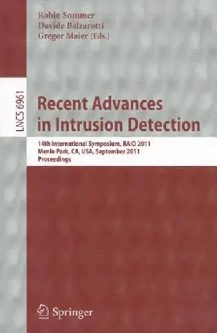 Cover of Recent Advances in Intrusion Detection