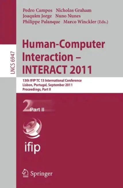 Cover of Human-Computer Interaction - INTERACT 2011, Part 2