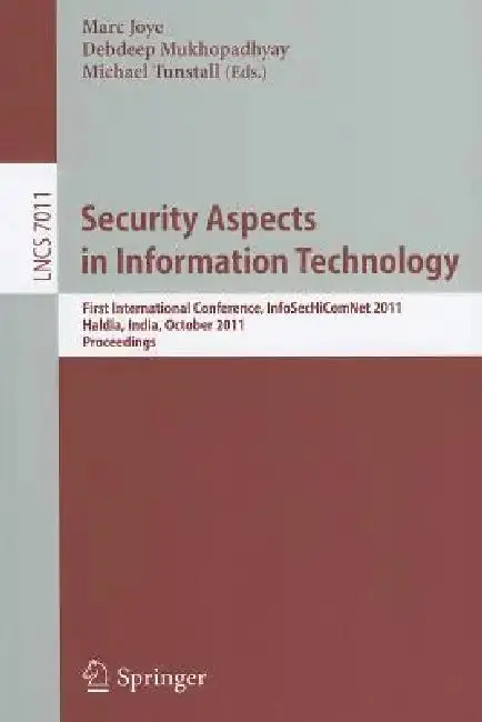 Cover of Security Aspects in Information Technology