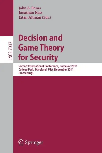 Cover of Decision and Game Theory for Security